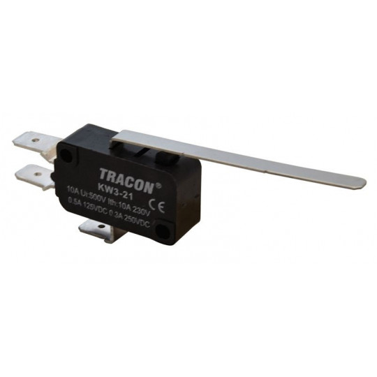 Micro limit switch with spring lever KW3-21 TRACON