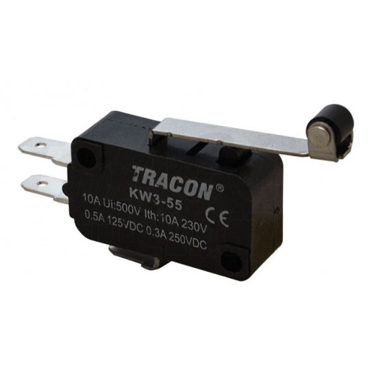 Micro limit switch with lever and roller KW3-51 TRACON