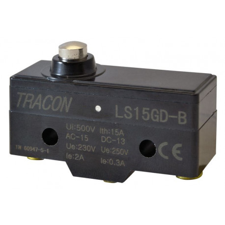 LS15GD-B 15A/250 TRACON short stem limit switch
