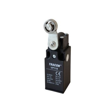 Limit switch with lever and roller 6A/250V IP65 VP118 TRACON
