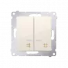 Simon54 double illuminated cross switch DW7/2L.01/41 beige