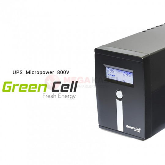 Zasilacz awaryjny UPS 1000VA 600W LCD UPS03 GREEN CELL
