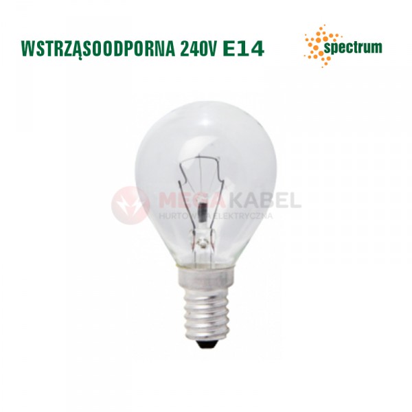 Żarówka kulkowa E-14 60W 230V przezr. Spectrum