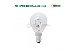 E-14 60W 230V translucent ball bulb. Spectrum