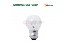 E-27 25W 230V translucent ball bulb. Spectrum