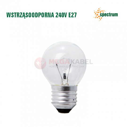 Shockproof ball bulb 25W E-27 230V WOJ12832 SPECTRUM