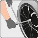 Folding wheel wrench with case Yato YT-08035 YATO