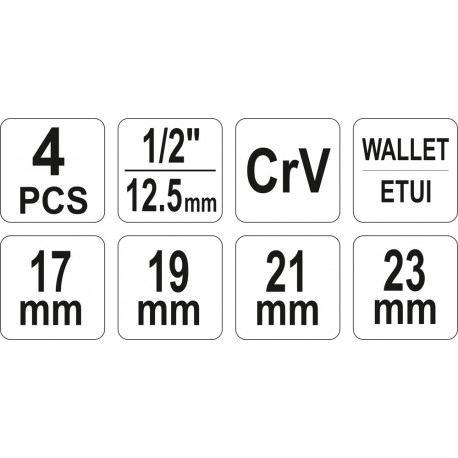 Klucz do kół składany z etui Yato YT-08035 YATO
