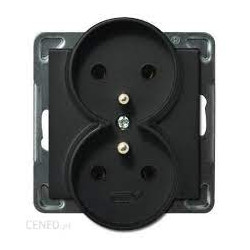 Berker Kwadrat Gniazdo podwójne z uziemieniem antracyt 5361838986 BERKER