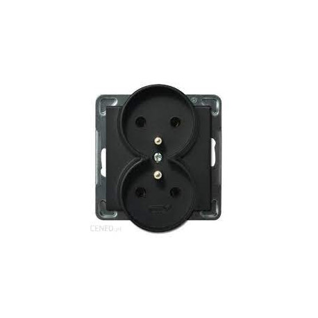 Berker Kwadrat double grounded socket anthracite 5361838986 BERKER