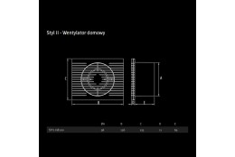 Ventilator STYL II 100 WCH 15W 230V white Dospel