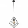 MARKO I K-4000 black braided E27 pendant lamp Kaja