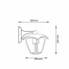 Lampa ogrodowa kinkiet dół IGMA 311870 E27 czarny