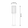 Lampa ogrodowa FIORD słupek 80cm czarna E27 Polux