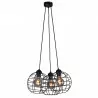 K-3941 sphere III ceiling pendant lamp black braided E27 Kaja