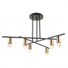 NORMANI MDM3658/6 black brown 6xE27 Italux ceiling lamp.