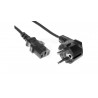 Kabel do zasilania komputera 230V prosty 1,8m CEE 7/7-IEC 320