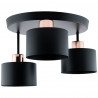 Pink gold ceiling lamp-0060 spot round black E27 Lumiled.