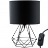 Lampa biurkowa geometryczna DRUCIANA-0165 loft czarna E27 Lumiled