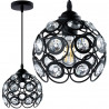 Lampa wisząca KRYSZTAŁ-0170 druciana diament czarna E27 Lumiled