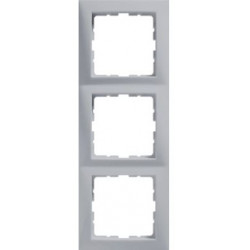Berker Kwadrat Ramka 3-krotna srebrna 5310138994 BERKER