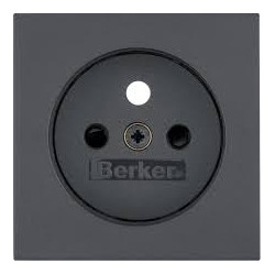 One Platform faceplate for grounded socket anthracite 3965768996 BERKER