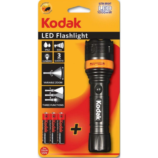 Kodak LED flashlight KFL-K/157 batteries 3xAA KODAK.