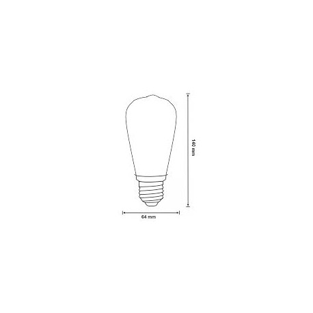 LED bulb E27 2W WW COG RETROSHINE ST64 Spectrum