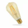 Żarówka LED E27 2W ciepła COG filament RETRO złota ST64 ozdobna edison