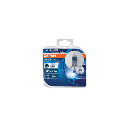H4 12V 55W Cool Blue BOOST OSRAM bulb.