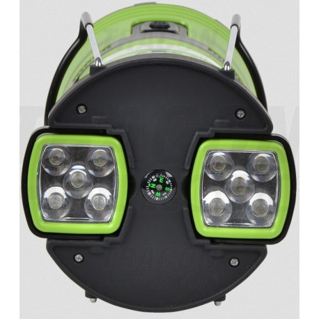 Latarka kempingowa LED 1+2 10W 3,7V TRACON