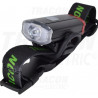 Tracon 3.7V front-to-rear LED bicycle flashlight
