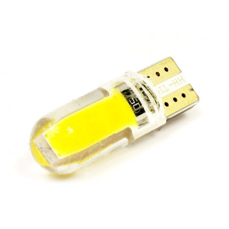 Żarówka samochodowa LED W5W T10 1W COB 360 silikon