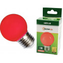 LED PVC ball bulb E27 1W RED SPECTRUM