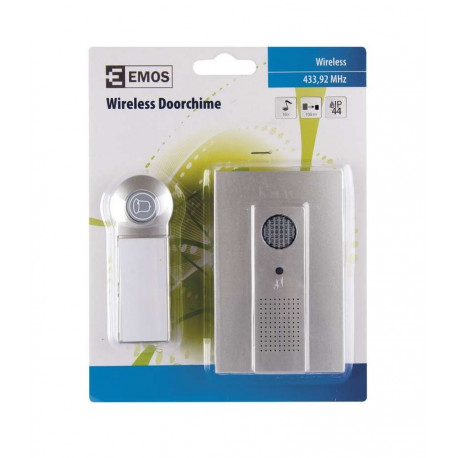 P5712 silver EMOS battery-less doorbell