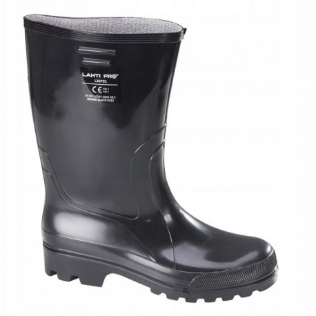 L3070144 men's black PVC wellingtons size 44 LAHTI