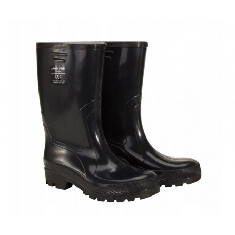 L3070144 men's black PVC wellingtons size 44 LAHTI