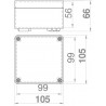 INDUSTRIAL surface mounted hermetic box 105x105x66 IP65 2701-00 ELEKTRO-PLAST Nasielsk