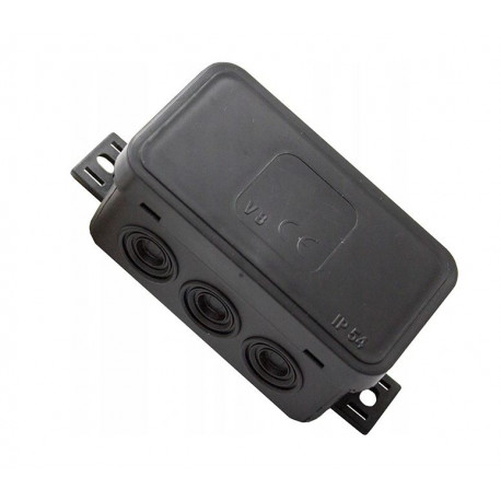Puszka czarna n/t 80x45x41 IP54 038-05 ViPlast