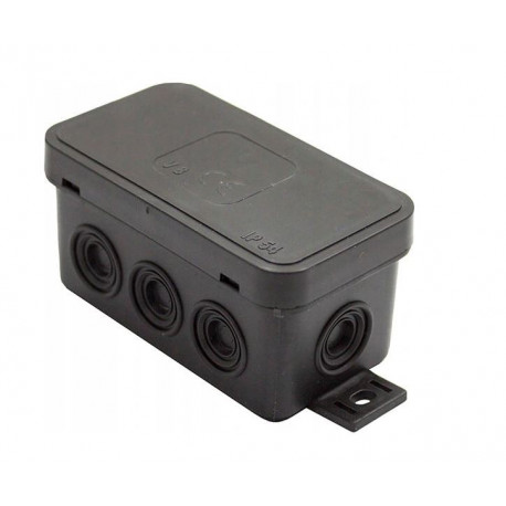 Puszka czarna n/t 80x45x41 IP54 038-05 ViPlast