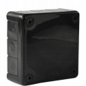 Black over-plaster box110x110x35 with rubbers 051-05 ViPlast