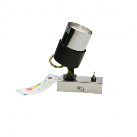 VERDI-1 black chrome yellow GU10 wall lamp Vitalux