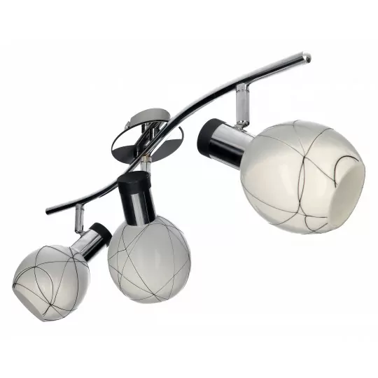 IDA-3 wall and ceiling lamp chrome black E14 Vitalux