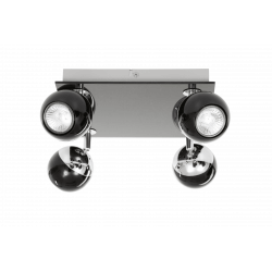 Ceiling lamp plafond MATT-4R B/CH black chrome GU10 4x50W Vitalux