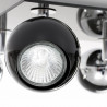 Lampa sufitowa plafon MATT-4R B/CH czarny chrome GU10 4x50W Vitalux