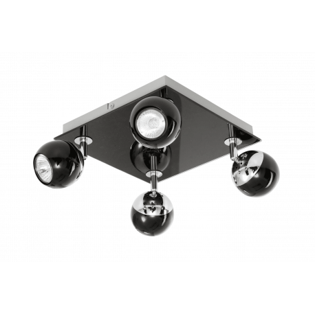 Ceiling lamp plafond MATT-4R B/CH black chrome GU10 4x50W Vitalux
