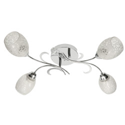 IDALIA-4 chrome E27 4x60W ceiling lamp Vitalux