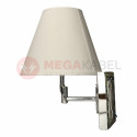 HERON white wall lamp on arm E27 60W Vitalux