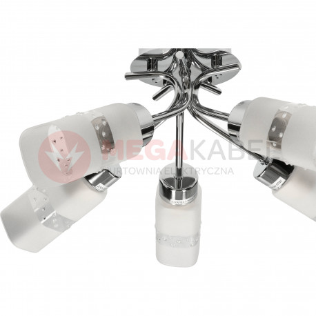 ASPEN-5 chrome 5xE27 plafond lamp by Vitalux