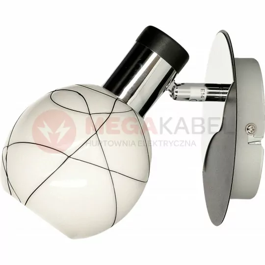IDA-1C chrome/black E14 wall lamp Vitalux